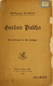 Cover of edition gordonpaschaeinz00kirc