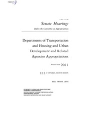 TRANSPORTATION AND HOUSING AND URBAN DEVELOPMENT, 