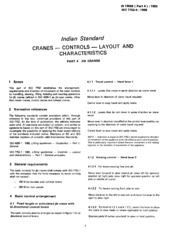 IS 13558-4: Cranes - Controls - Layout and characteristics, Part 4: Jib ...