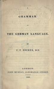 Cover of edition grammarofgermanl00beckuoft