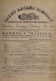 Grand sacred concert : Yorkville Wesleyan Church, 