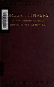 Cover of edition greekthinkers03gompuoft