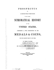 Prospectus of an important work in three volumes, to be called Numismatical history of the United States ...