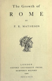 Cover of edition growthofrome00mathuoft