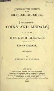 A guide to the English medals exhibited in the King's Library