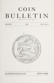 Guttag's Coin Bulletin : August 1928