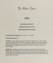 Haiti, 1903-1904 [ANS photocopies of Charles Edward Barber papers, box 1, folder 9]