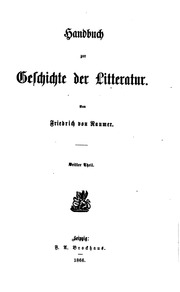 Cover of edition handbuchzurgesc00raumgoog