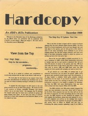Hardcopy Newsletter, December 1988
