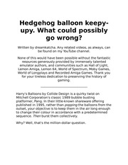 Hedgehog balloon keepy upy  What could possibly go...