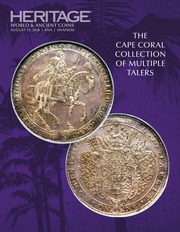 Heritage World & Ancient Coins The Cape Coral Collection of Multiple Talers