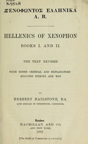 Cover of edition hellenicsofxeno00xeno