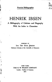 Cover of edition henrikibsenabib00firkgoog