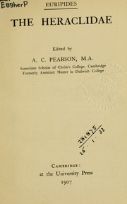 Cover of edition heraclidae00euri