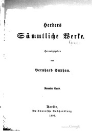 Cover of edition herderssmmtlich09herdgoog