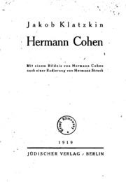 Cover of edition hermanncohen01klatgoog