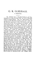 Speeches Of Gopal Krishna Gokhale