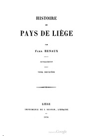 Histoire du pays de Liège. Nouvelle édition