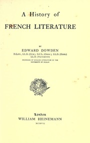 Cover of edition historyfrenchlit00dowdiala