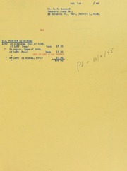 H.N. Leonard Invoices from B.G. Johnson, October 1, 1945, to November 30, 1945