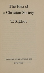 Cover of edition ideaofchristians0000elio_k1v9