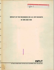 Impact of the Recession on US EDP Budgets in 1975 ...