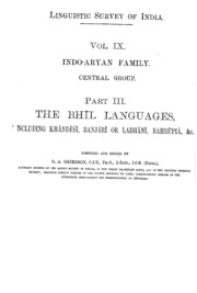 Linguistic Survey Of India Vol Ix