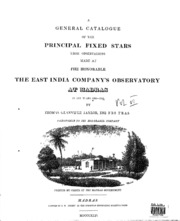 A General Catalogue Of The Principal Fixed Stars F