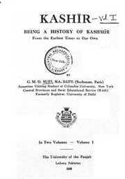 Kashir Being A History Of Kashmir Vol. I