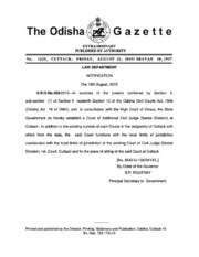 Odisha Gazette, 2015 08 19, No. 1229