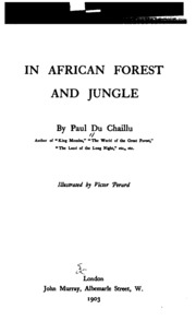 Cover of edition inafricanforest00chaigoog