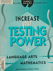 Cover of edition increaseyourtest0000unse_g3a9