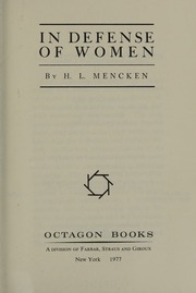 Cover of edition indefenseofwomen0000menc