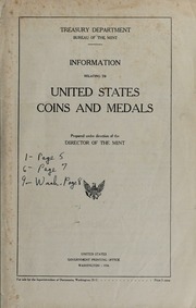 Information Relating To United States Coins and Medals