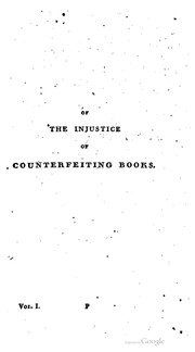 Of The Injustice of Counterfeiting Books, by Imman...