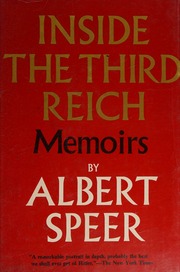 Cover of edition insidethirdreich0000spee_i9d1