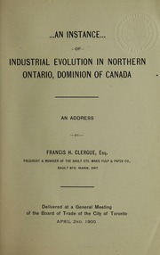 Cover of edition instanceofindust00cler