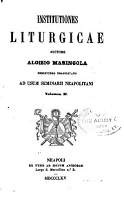 Cover of edition institutionesli00marigoog