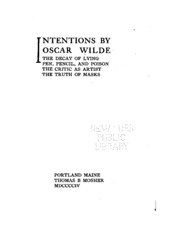 Cover of edition intentions00wildgoog