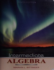 Cover of edition intermediatealge0000bitt_10th