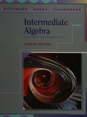 Cover of edition intermediatealge0000bitt_g7h1