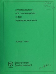 Investigation of PCB contamination in the Peterborough area : report [1992]