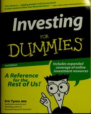 Cover of edition investingfordumm00tyso_0