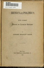 Cover of edition irenicspolemicsw00bacorich