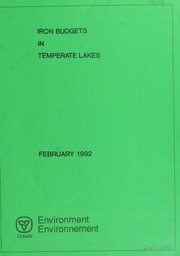 Iron budgets in temperate lakes : report [1992]