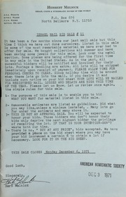 Israel mail bid sale # 11. [12/06/1971]
