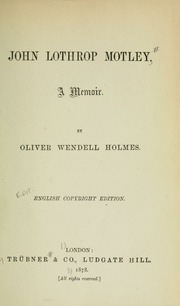 Cover of edition johnlothropmotle00holm