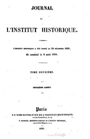Journal de l'Institut historique