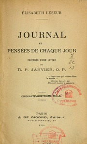 Cover of edition journaletpensees00lese
