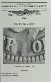 Journal of the Barber Coin Collectors' Society, vol. 19, no. 2